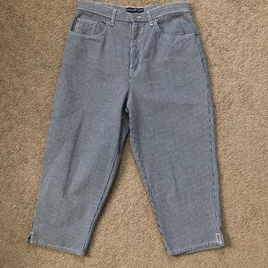 Halston vintage gingham capris